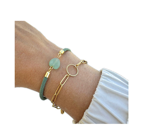 Bracelet Green Aventurine Heart