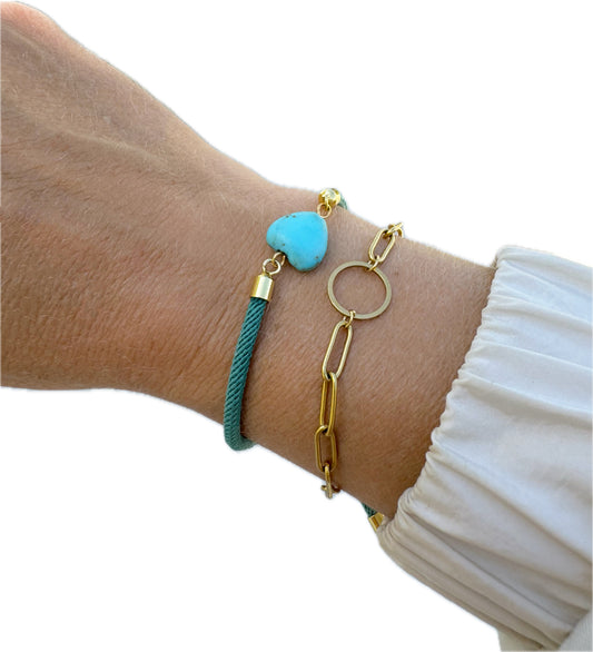 Bracelet Turquoise Heart